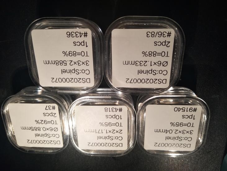 Spinel Box Count Co:Spinel (Cobalt Spinel) Case (1)--2*2*Lmm/3*3*Lmm/Φ6*Lmm/5*5*Lmm/5.5 ...
